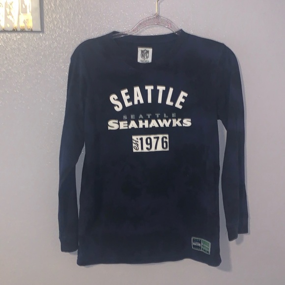 NFL Seattle Seahawks Blue Tie Dye Long Sleeve Shirt - Picture 1 of 8